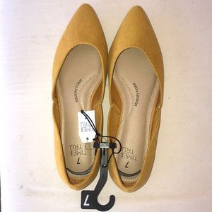 Mustard Memory Foam Flats